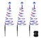 Lighted Spiral Christmas Trees 3 Pcs, 15 Inch Outdoor Light Up Xmas Pathway Markers with Colourful Lights, 8 Modes & Timer, Battery Powered Christmas Path Lights for Patio Yard Walkway Driveway